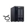 QNAP 2 baías USB Type-C Direct Attached Storage com RAID por hardware | TR-002 | Micro | 6 GB | Preto