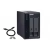 QNAP 2 baías USB Type-C Direct Attached Storage com RAID por hardware | TR-002 | Micro | 6 GB | Preto