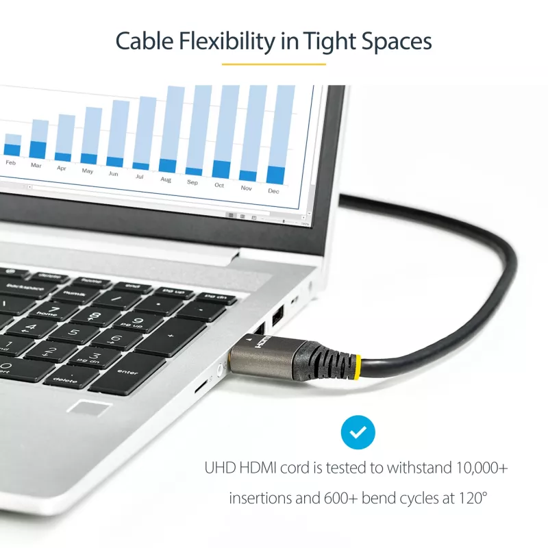 StarTech.com Cabo HDMI 2.0 Premium certificado de 50cm - Cabo HDMI High-Speed Ultra HD 4K 60Hz com Ethernet - HDR10, ARC - Cabo de vídeo HDMI UHD - Para monitores UHD, televisores, ecrãs - M/M