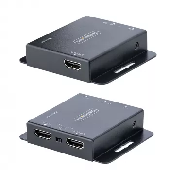 StarTech.com Extensor HDMI 4K sobre cabo Ethernet CAT6/CAT5, extensor de vídeo 4K 30Hz ou 1080p 60Hz, HDMI sobre cabo Ethernet, kit transmissor e recetor HDMI, telecomando IR