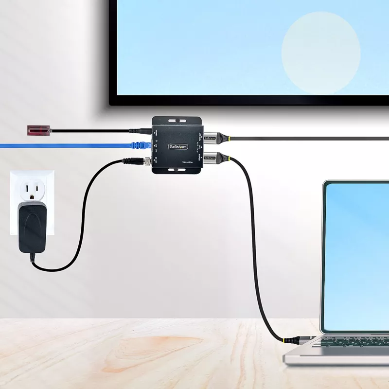 StarTech.com Extensor HDMI 4K sobre cabo Ethernet CAT6/CAT5, extensor de vídeo 4K 30Hz ou 1080p 60Hz, HDMI sobre cabo Ethernet, kit transmissor e recetor HDMI, telecomando IR
