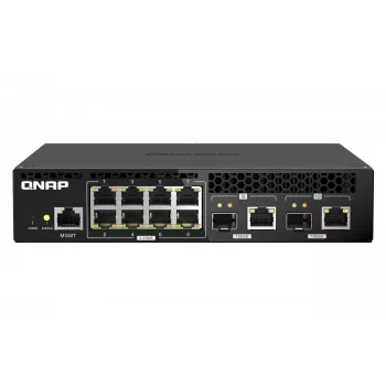 QNAP QSW-M2108R-2C Comutador de rede Gerido L2 2.5G Ethernet (100/1000/2500) Power over Ethernet (PoE) Preto