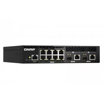 QNAP QSW-M2108R-2C Comutador de rede Gerido L2 2.5G Ethernet (100/1000/2500) Power over Ethernet (PoE) Preto