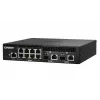 QNAP QSW-M2108R-2C switch L2 gerido, 8 x 2,5GbE + 2 x 10GbE SFP+/RJ-45 combo, meia largura, montável em rack
