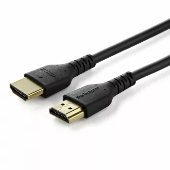 StarTech.com Cabo HDMI 2.0 fino de 1,5m, cabo HDMI flexível Premium certificado com Ethernet, UHD 4K 60Hz HDR10, design robusto em fibra aramida com revestimento TPE