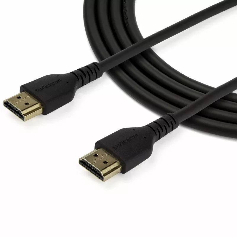 StarTech.com Cabo HDMI 2.0 fino de 1,5m, cabo HDMI flexível Premium certificado com Ethernet, UHD 4K 60Hz HDR10, design robusto em fibra aramida com revestimento TPE