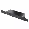 StarTech.com Hub USB industrial 5Gbps de 16 portas com fonte de alimentação, caixa metálica, montável, proteção ESD, alimentação por blocos de terminais, função de carregamento USB, comutador dual-host – TAA
