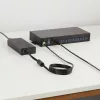 StarTech.com Hub USB industrial 5Gbps de 16 portas com fonte de alimentação, caixa metálica, montável, proteção ESD, alimentação por blocos de terminais, função de carregamento USB, comutador dual-host – TAA