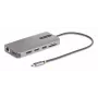 StarTech.com Adaptador multiporta USB-C para três monitores, Dual 4K 60 Hz + 4K 30 Hz HDMI & DisplayPort, hub USB de 4 portas, 100 W PD Pass-Through, GbE, leitor de cartões SD/MicroSD