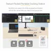 StarTech.com Adaptador multiporta USB-C para três monitores, Dual 4K 60 Hz + 4K 30 Hz HDMI & DisplayPort, hub USB de 4 portas, 100 W PD Pass-Through, GbE, leitor de cartões SD/MicroSD