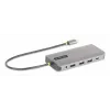 StarTech.com Adaptador multiporta USB-C para três monitores, Dual 4K 60 Hz + 4K 30 Hz HDMI & DisplayPort, hub USB de 4 portas, 100 W PD Pass-Through, GbE, leitor de cartões SD/MicroSD