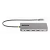 StarTech.com Adaptador multiporta USB-C para três monitores, Dual 4K 60 Hz + 4K 30 Hz HDMI & DisplayPort, hub USB de 4 portas, 100 W PD Pass-Through, GbE, leitor de cartões SD/MicroSD