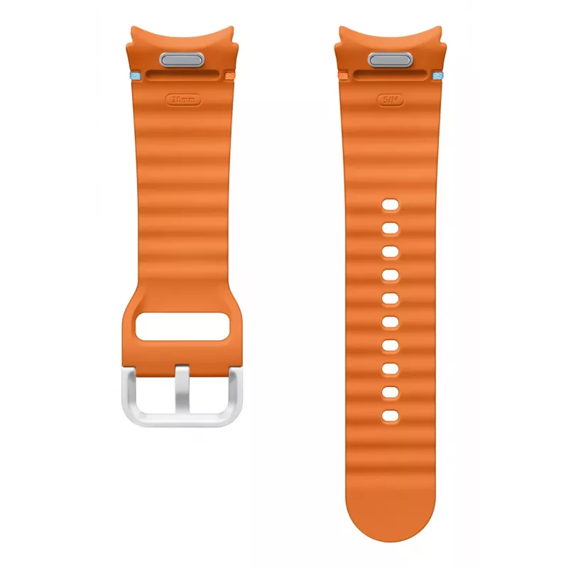 Samsung Sport Band (S/M) para Galaxy Watch 7, pulseira, smartwatch, Laranja, Samsung, Galaxy Watch7/Watch6/Watch5 Pro/Watch4 Sport, Borracha