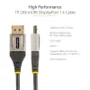 StarTech.com Cabo DisplayPort 1.4 de 1ft (30cm) - 8K 60Hz HDR10 - Vídeo Ultra HD 4K 120Hz - Cabo DP 1.4 - Para monitores/ecrãs - Cabo DisplayPort para DisplayPort - M/M