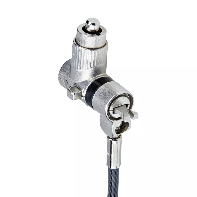 StarTech.com Fecho universal para portátil 3-em-1 6.6ft (2m), cabo de segurança com chave mestra, segurança informática, compatível com Noble Wedge®/Nano/K-Slot; cabo anti-roubo resistente a cortes
