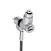 StarTech.com Fecho universal para portátil 3-em-1 6.6ft (2m), cabo de segurança com chave mestra, segurança informática, compatível com Noble Wedge®/Nano/K-Slot; cabo anti-roubo resistente a cortes