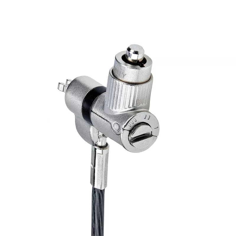 StarTech.com Fecho universal para portátil 3-em-1 6.6ft (2m), cabo de segurança com chave mestra, segurança informática, compatível com Noble Wedge®/Nano/K-Slot; cabo anti-roubo resistente a cortes