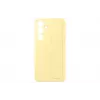 Capa Samsung Galaxy S24 FE amarela monocromática com suporte de mesa