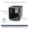 Armário de servidor 12U de 4 postes StarTech.com, armário de dados de 19 polegadas com fecho para equipamento de computador/AV/IT, rack de escritório/rede doméstica com rodas e calhas de montagem ajustáveis