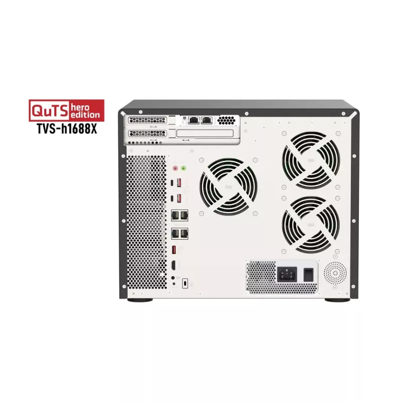 NAS QNAP TVS-h1688X Tower Intel® Xeon® W-1250 32 GB DDR4 0 TB QuTS hero Black