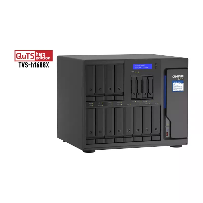 NAS QNAP TVS-h1688X Tower Intel® Xeon® W-1250 32 GB DDR4 0 TB QuTS hero Black