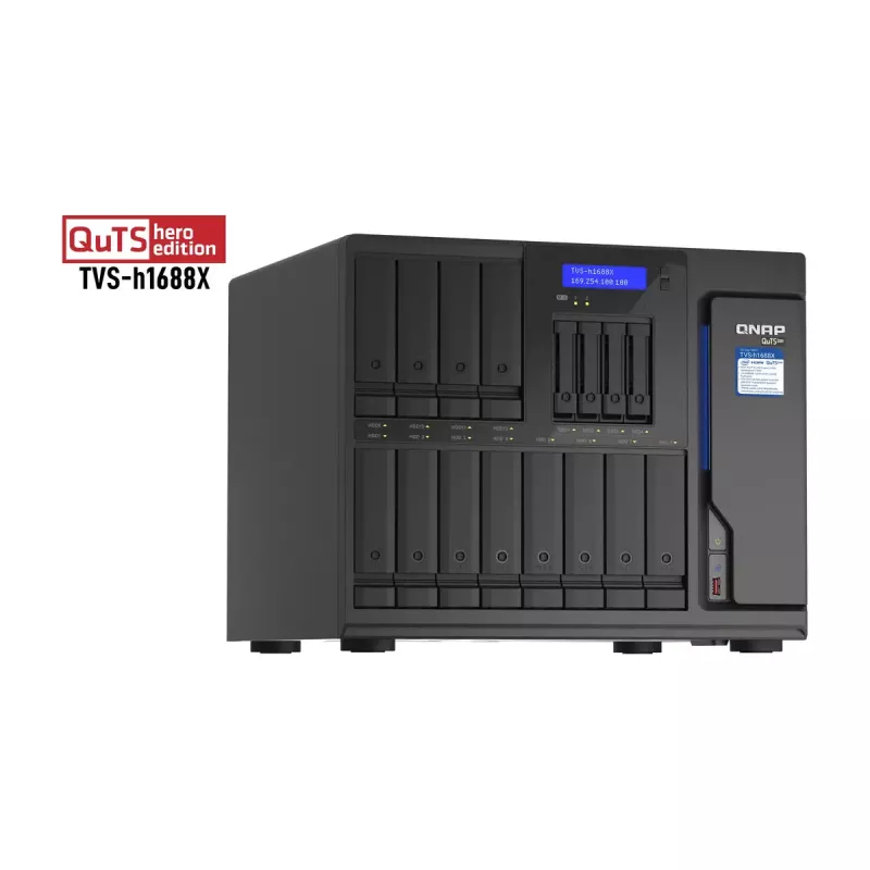 NAS QNAP TVS-h1688X Tower Intel® Xeon® W-1250 32 GB DDR4 0 TB QuTS hero Black