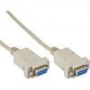 Cabo null modem InLine DB9 fêmea / fêmea, montado, cinzento, 2 m
