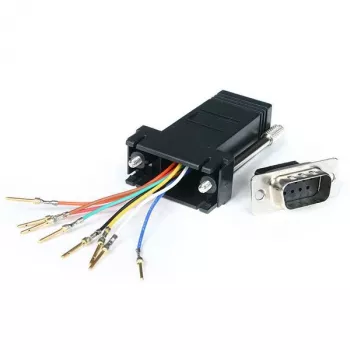 Adaptador modular StarTech.com DB9 para RJ45 – M/F, DB-9, RJ-45, preto