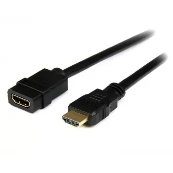 Cabo de extensão HDMI StarTech.com 2 m (6 ft) – HDMI macho para HDMI fêmea – extensão de cabo HDMI 4K – cabo HDMI 4K 30 Hz UHD com Ethernet M/F – cabo High Speed HDMI 1.4 – cabo de extensão HDMI