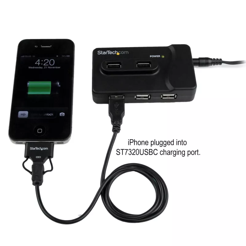 Hub combinado StarTech.com 6 portas USB 3.0 / USB 2.0 com porta de carregamento 2A – 2x USB 3.0 e 4x USB 2.0