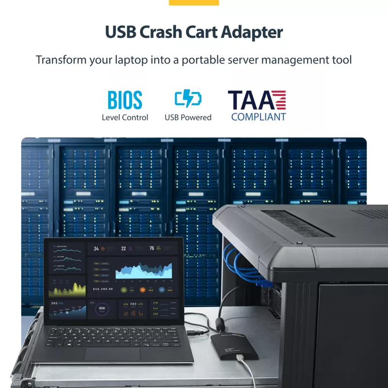 Adaptador StarTech.com consola KVM para USB 2.0 para portátil carrinho de crash