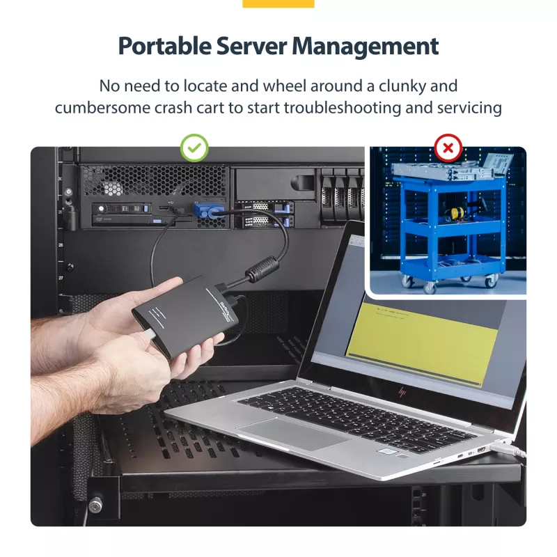 Adaptador StarTech.com consola KVM para USB 2.0 para portátil carrinho de crash