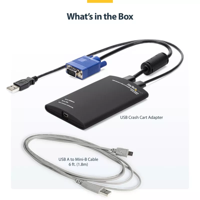 Adaptador StarTech.com consola KVM para USB 2.0 para portátil carrinho de crash
