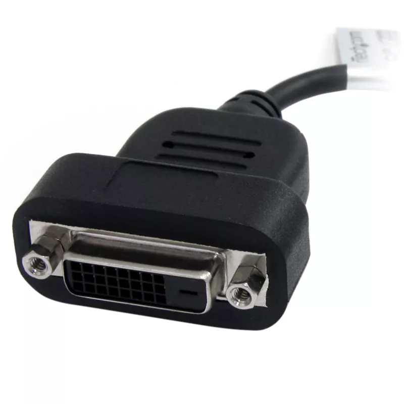 Adaptador StarTech.com DisplayPort para DVI – Adaptador/conversor de vídeo ativo DisplayPort para DVI-D 1080p – Adaptador dongle de cabo DP 1.2 para monitor DVI – Adaptador DP para DVI – ficha DP com bloqueio