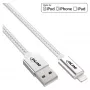 Cabo USB Lightning InLine, para iPad, iPhone, iPod, prateado/alu 1 m certificado MFi