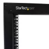Rack de servidor StarTech.com 2 postes 42U móvel de estrutura aberta, rack de rede 19 polegadas de dois postes com rodas, rack aberto móvel para equipamento AV/dados/média/IT, rack de computador para casa/escritório - rodas incluídas