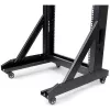 Rack de servidor StarTech.com 2 postes 42U móvel de estrutura aberta, rack de rede 19 polegadas de dois postes com rodas, rack aberto móvel para equipamento AV/dados/média/IT, rack de computador para casa/escritório - rodas incluídas