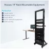 Rack de servidor StarTech.com 2 postes 42U móvel de estrutura aberta, rack de rede 19 polegadas de dois postes com rodas, rack aberto móvel para equipamento AV/dados/média/IT, rack de computador para casa/escritório - rodas incluídas