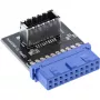 Adaptador InLine USB 3.0 para USB 3.1 painel frontal Key-A interno