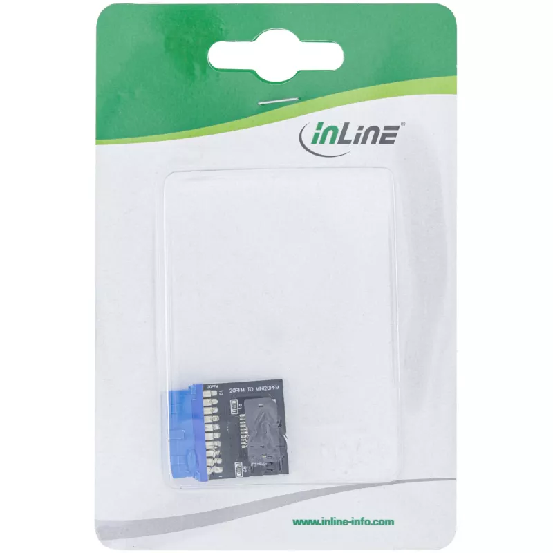 Adaptador InLine USB 3.0 para USB 3.1 painel frontal Key-A interno