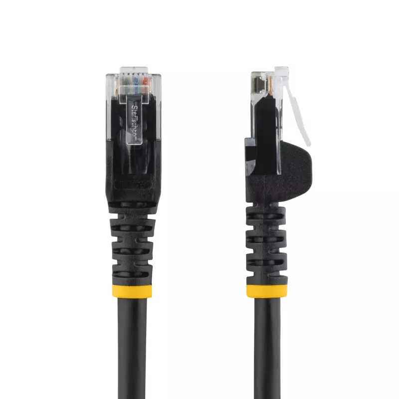 Cabo de rede Ethernet Cat5e StarTech.com com fichas RJ45 sem patilhas de retenção – 10 m, preto