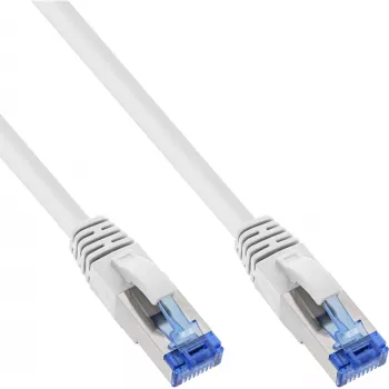 Cabo de rede S/FTP PiMF Cat.6A InLine sem halogéneos 500 MHz branco 2 m