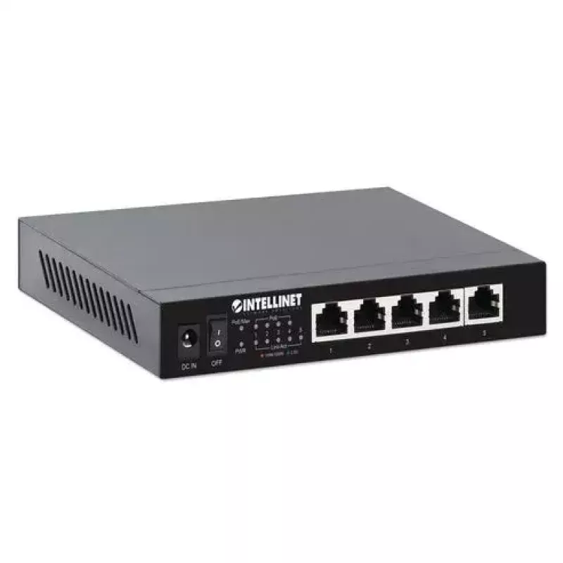 Switch não gerido Intellinet 5 portas 2.5G Ethernet PoE+ 55W