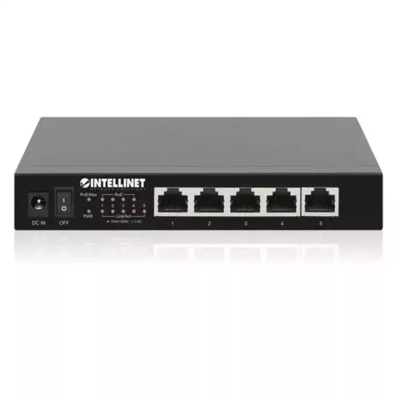 Switch não gerido Intellinet 5 portas 2.5G Ethernet PoE+ 55W