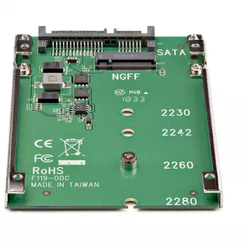 Adaptador StarTech.com M.2 SATA SSD para 2,5 polegadas SATA - conversor M.2 NGFF para SATA - 7mm - suporte open-frame - adaptador para disco M2