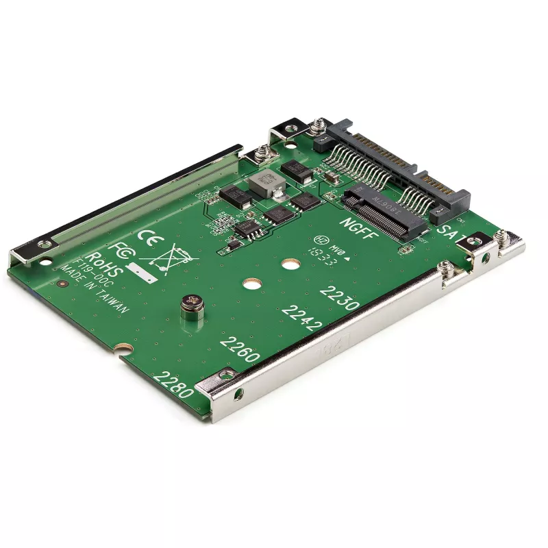 Adaptador StarTech.com M.2 SATA SSD para 2,5 polegadas SATA - conversor M.2 NGFF para SATA - 7mm - suporte open-frame - adaptador para disco M2