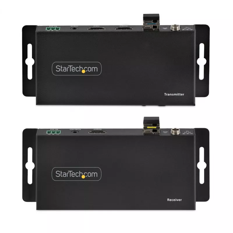 StarTech.com ST121HD20FXA2 kit extensor HDMI por fibra ótica 4K 60Hz, até 1 km (monomodo) / 300 m (multimodo), LC, HDR, HDCP, áudio/RS232/IR, transmissor e recetor