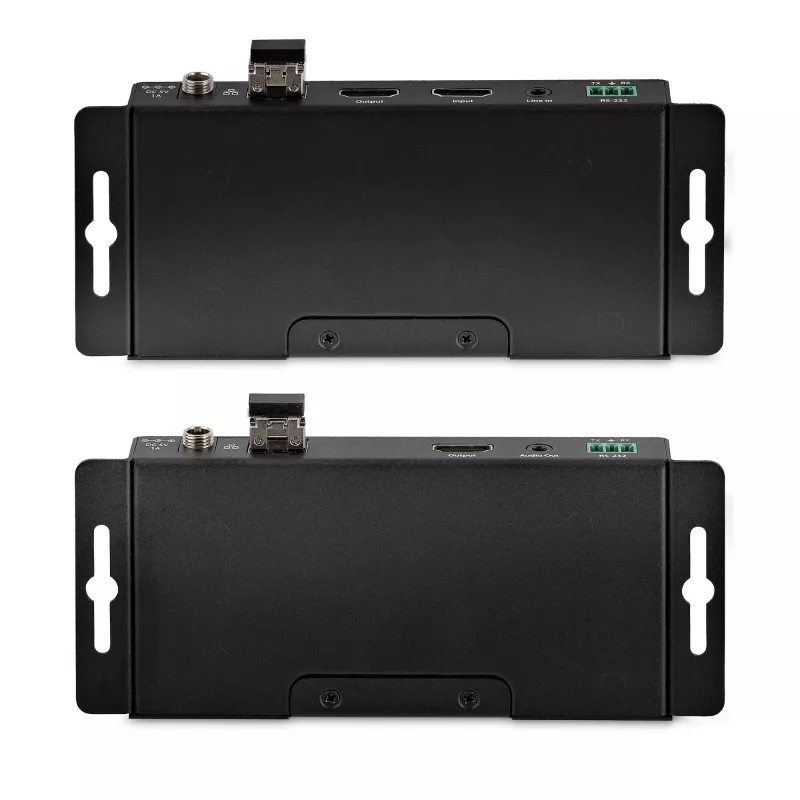 StarTech.com ST121HD20FXA2 kit extensor HDMI por fibra ótica 4K 60Hz, até 1 km (monomodo) / 300 m (multimodo), LC, HDR, HDCP, áudio/RS232/IR, transmissor e recetor
