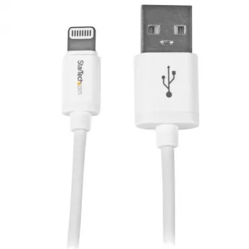 Cabo USB para Lightning StarTech.com 1 m – cabo de carregamento para iPhone/iPad/iPod – cabo Lightning para USB com função de carregamento rápido – certificado Apple MFi – branco