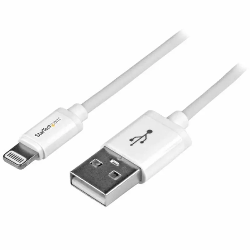 Cabo USB para Lightning StarTech.com 1 m – cabo de carregamento para iPhone/iPad/iPod – cabo Lightning para USB com função de carregamento rápido – certificado Apple MFi – branco